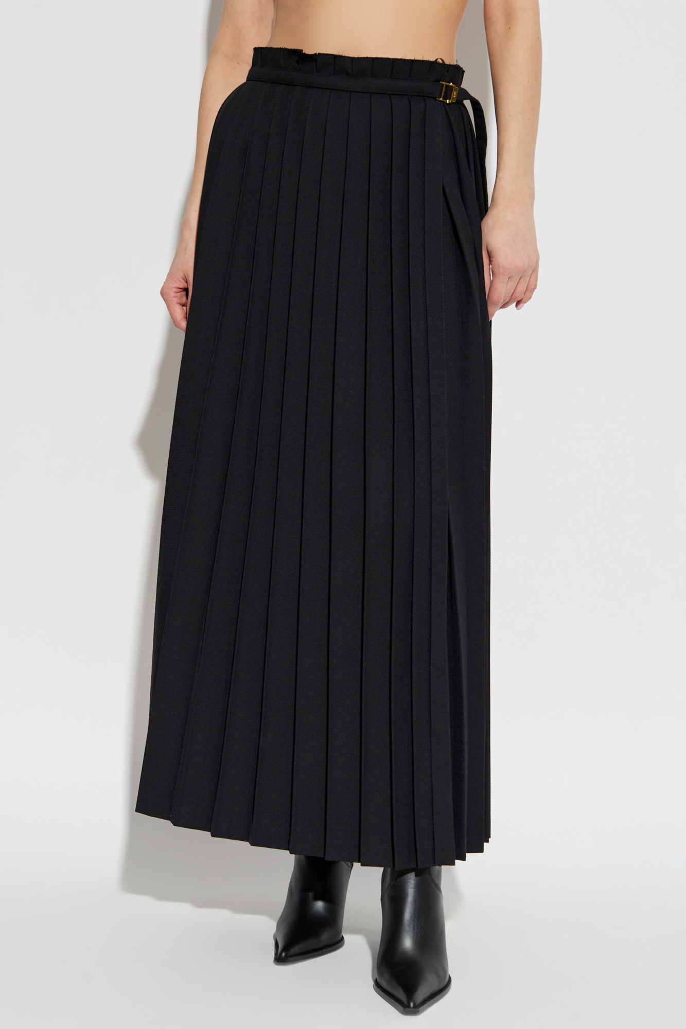 スカート Ami Alexandre Mattiussi Black Polyester Skir Black Pleated Skirt Ami Alexandre Mattiussi - Vitkac France